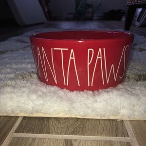 Rae Dunn Santa paws dog bowl